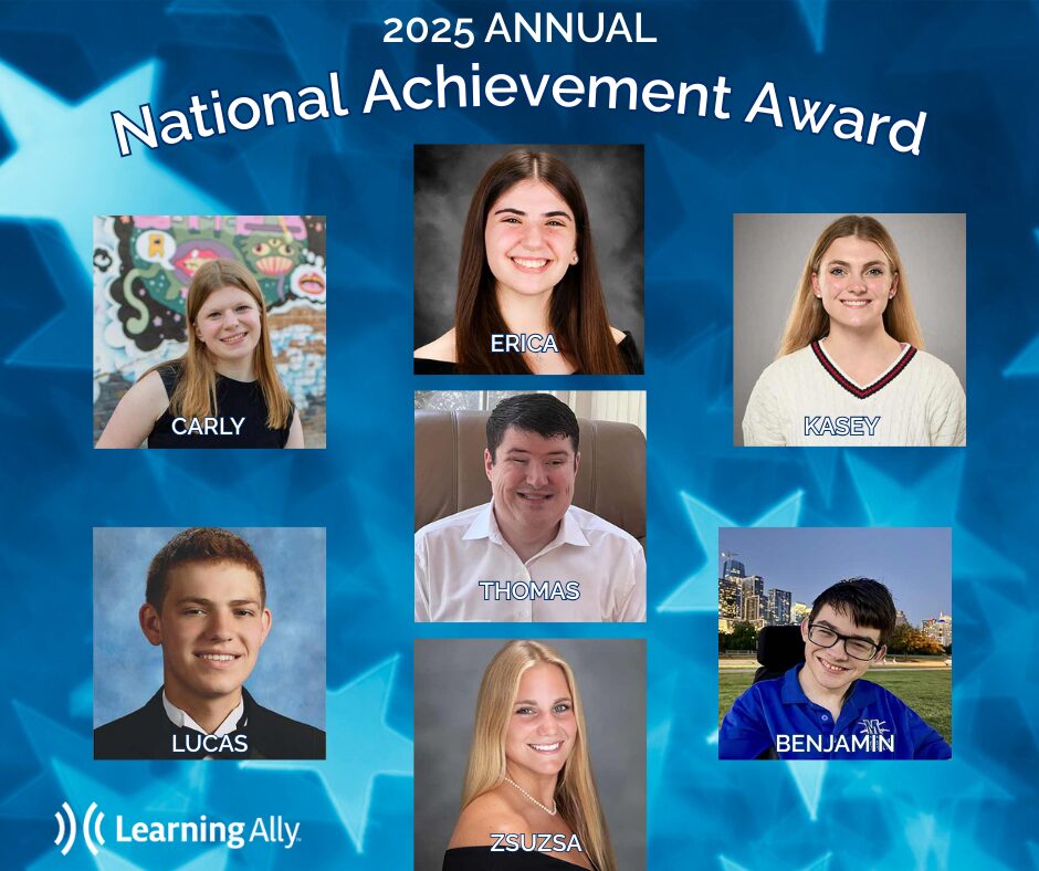 Celebrating Excellence: Learning Ally Announces 2025 National Achievement Award Winners