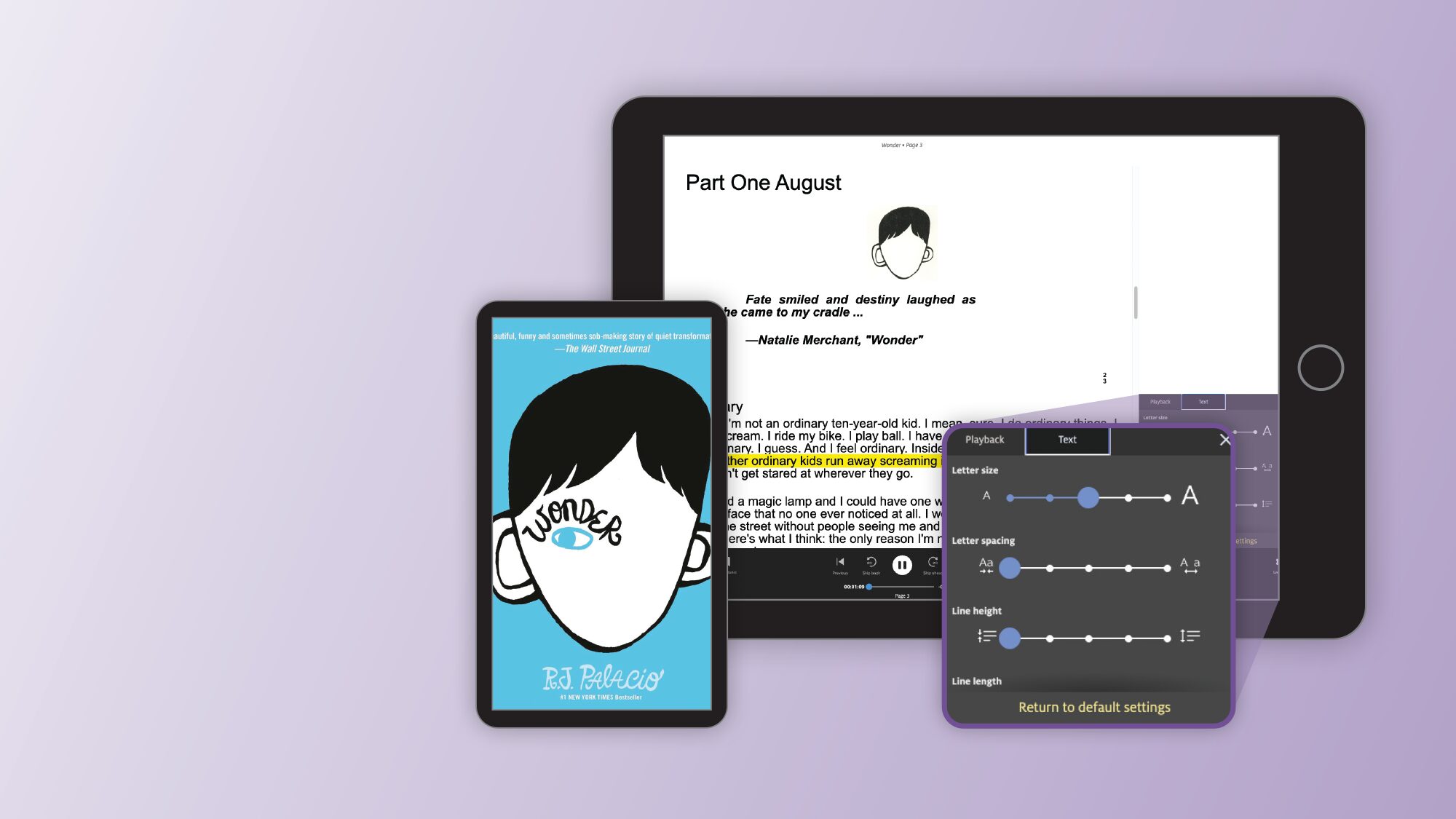 Book Wonder with the Learning Ally Audiobook Solution