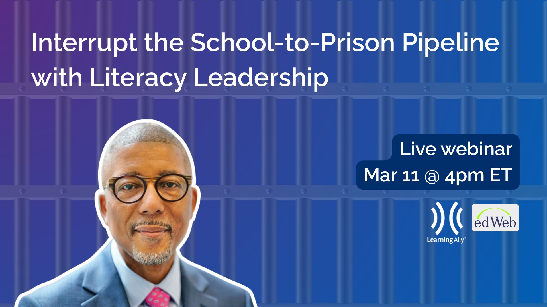 Promotional banner for the Learning Ally and edWeb webinar titled 
