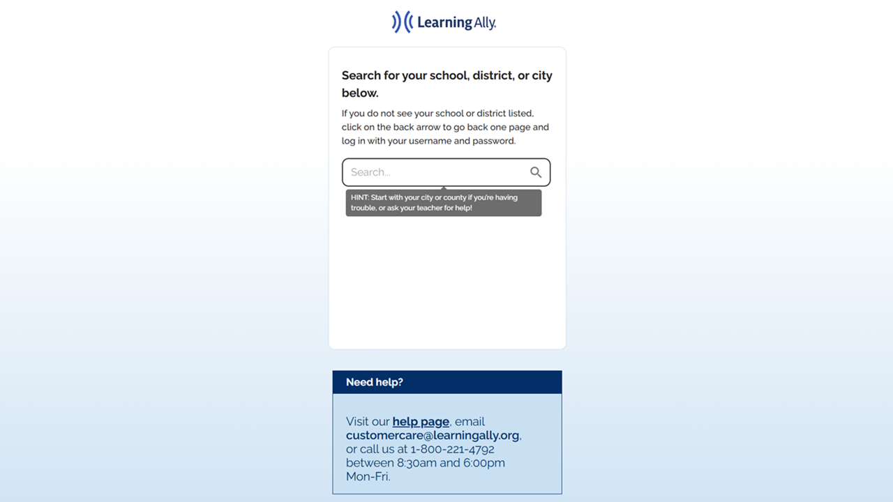HomepageSelectYourSchool