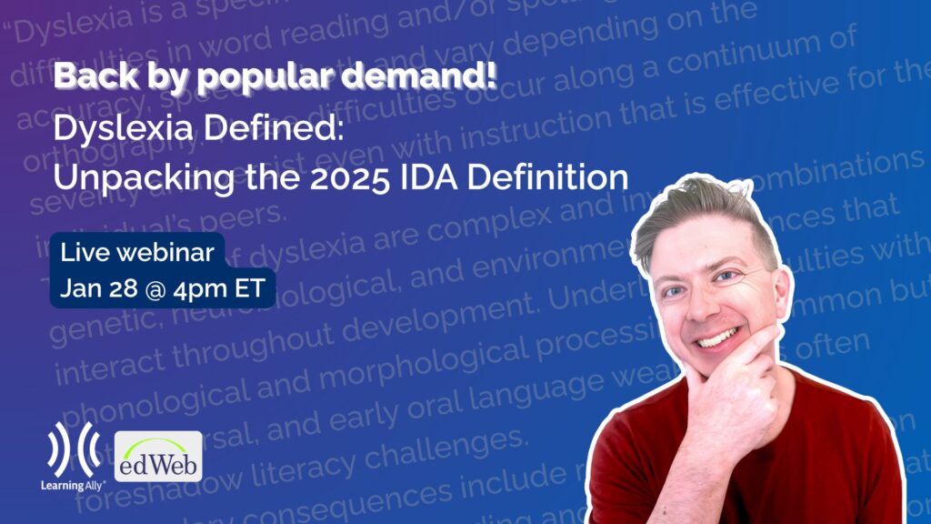 Dr. Tim Odegard, professor of psychology and dyslexia researcher, presenter of the Dyslexia Defined edWebinar.